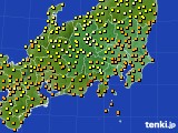 関東・甲信地方のアメダス実況(気温)(2016年08月30日)