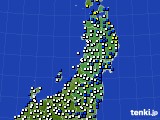 東北地方のアメダス実況(風向・風速)(2016年08月30日)