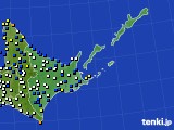 道東のアメダス実況(風向・風速)(2016年08月30日)