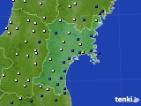 2016年08月30日の宮城県のアメダス(風向・風速)