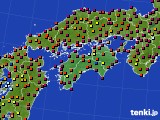 四国地方のアメダス実況(日照時間)(2016年08月31日)