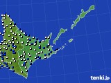 道東のアメダス実況(風向・風速)(2016年08月31日)