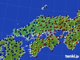 中国地方のアメダス実況(日照時間)(2016年09月02日)