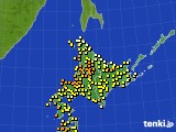 2016年09月03日の北海道地方のアメダス(気温)