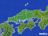 中国地方のアメダス実況(降水量)(2016年09月04日)