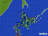 2016年09月04日の北海道地方のアメダス(日照時間)