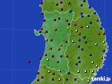 秋田県のアメダス実況(日照時間)(2016年09月04日)