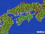 2016年09月04日の四国地方のアメダス(気温)