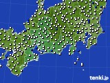 2016年09月05日の東海地方のアメダス(風向・風速)