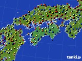 四国地方のアメダス実況(日照時間)(2016年09月06日)