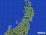 東北地方のアメダス実況(風向・風速)(2016年09月06日)