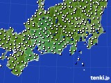 2016年09月06日の東海地方のアメダス(風向・風速)