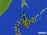2016年09月07日の北海道地方のアメダス(日照時間)