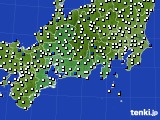 2016年09月07日の東海地方のアメダス(風向・風速)