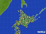 2016年09月08日の北海道地方のアメダス(気温)