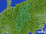 2016年09月08日の長野県のアメダス(風向・風速)