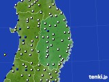 2016年09月09日の岩手県のアメダス(風向・風速)