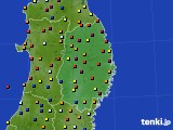 岩手県のアメダス実況(日照時間)(2016年09月10日)