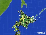 2016年09月12日の北海道地方のアメダス(気温)