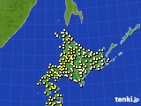 北海道地方のアメダス実況(気温)(2016年09月12日)