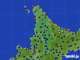 2016年09月13日の道北のアメダス(日照時間)