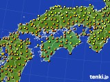 2016年09月13日の四国地方のアメダス(気温)