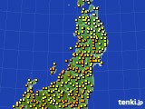 東北地方のアメダス実況(気温)(2016年09月14日)