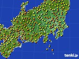 2016年09月14日の関東・甲信地方のアメダス(気温)