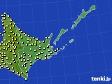 道東のアメダス実況(気温)(2016年09月14日)