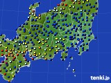 2016年09月16日の関東・甲信地方のアメダス(日照時間)
