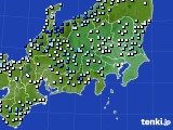 関東・甲信地方のアメダス実況(降水量)(2016年09月18日)