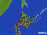 2016年09月19日の北海道地方のアメダス(日照時間)