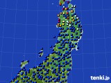 東北地方のアメダス実況(日照時間)(2016年09月19日)
