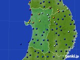 秋田県のアメダス実況(日照時間)(2016年09月19日)