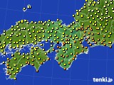 近畿地方のアメダス実況(気温)(2016年09月19日)