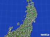 東北地方のアメダス実況(風向・風速)(2016年09月19日)