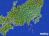 関東・甲信地方のアメダス実況(風向・風速)(2016年09月19日)