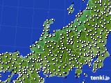 北陸地方のアメダス実況(風向・風速)(2016年09月19日)