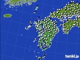 九州地方のアメダス実況(風向・風速)(2016年09月19日)