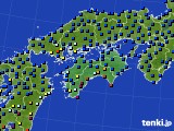 四国地方のアメダス実況(日照時間)(2016年09月20日)