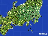 関東・甲信地方のアメダス実況(気温)(2016年09月20日)