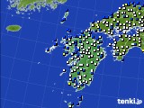 九州地方のアメダス実況(風向・風速)(2016年09月20日)