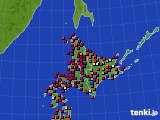 北海道地方のアメダス実況(日照時間)(2016年09月21日)