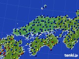 2016年09月21日の中国地方のアメダス(日照時間)