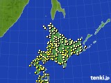 2016年09月21日の北海道地方のアメダス(気温)