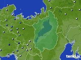 滋賀県のアメダス実況(降水量)(2016年09月22日)