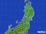 東北地方のアメダス実況(降水量)(2016年09月23日)