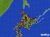 北海道地方のアメダス実況(日照時間)(2016年09月24日)