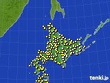 北海道地方のアメダス実況(気温)(2016年09月24日)