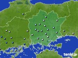 岡山県のアメダス実況(降水量)(2016年09月25日)